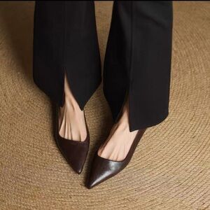 Elegant Brown Leather Women's Shoes